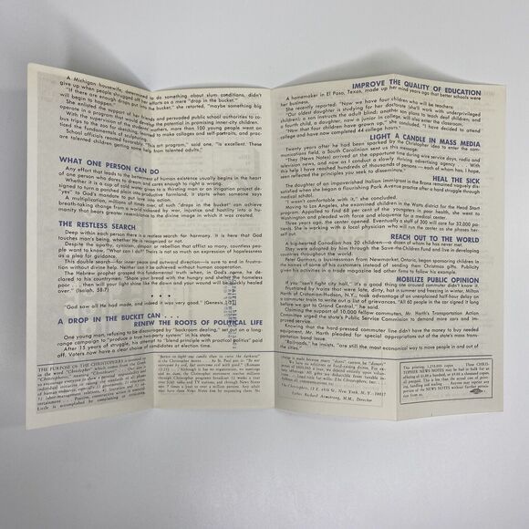Vtg Jan Feb 1970 Christopher News Notes Pamphlet A Drop In The Bucket Political - Picture 2 of 11
